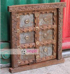 De madera maciza tallada a mano indio antiguo ventana - Product Image 1