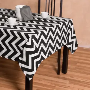 100% cotton chevron printed Table cloths