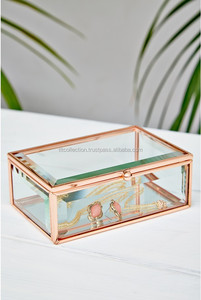 Boîtes de rangement en métal et verre, pour bijoux et décorations, la maison, livraison gratuite - Product Image 3