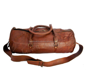 Sac de voyage vintage en cuir véritable avec sangle réglable, unisexe, capacité 36-55L, fermeture à boucle - Product Image 2