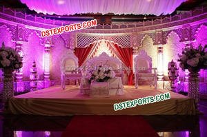 RoyalมุสลิมWalimaแผนกต้อนรับบริการชุดเวทีแต่งงานอินเดียตกแต่งเวทีล่าสุดStage - Product Image 6