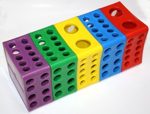 Estante múltiple giratorio Material Estante de tubo de ensayo de polipropileno Suministros de laboratorio Soporte de tubo de ensayo multicolor Equipo de laboratorio - Product Image 2