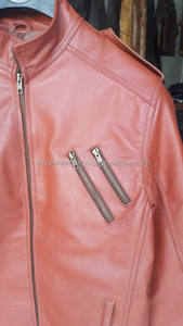 Chaqueta de Cuero de Oveja Color Naranja para Hombre, Pura y Original - Product Image 5