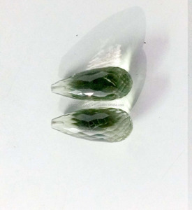Venta al por mayor de calidad superior de amatista de piedras preciosas sueltas gota de lágrima natural forma facetada Color verde semiprecioso corte facetado - Product Image 3
