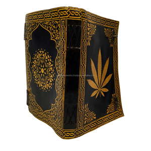 Diario de bazar de cuero genuino Vintage hecho a mano, libro de página en blanco, cuaderno de diario de Color negro y amarillo con 2 cierres en C antiguos - Product Image 5