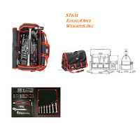 Ensemble d'outils innovants TONE SUS TONE-SU151 (prise 9,5 mm) multifonctionnel pour réparation, outils à main en acier au carbone, fabriqué au Japon