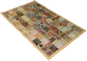 Hilo metálico de algodón multicolor Patchwork tapiz pared arte - Product Image 4