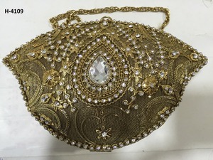 Main H4104 métal pochette or argent carré dames à la mode soirée sacs fourre-tout achats en ligne pierre perlée caractéristique de fête - Product Image 6