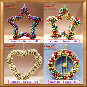 Copo de nieve hecho a mano con cuentas, adornos de decoración navideña, arte de alambre, Bola de Navidad y suministros para árboles - Product Image 4