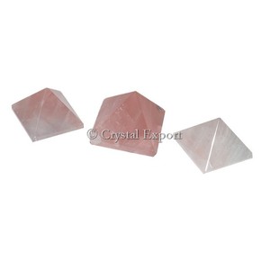 Rose Quartz Small Gemstone Pyramids - Product Image 1