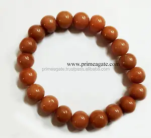 Indian Manufacturer Of Latest Design Peach Aventurine Elastic Beads Bracelet Religious Beads Bracelet Wholesaler From India