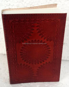 Journal intime en cuir à couverture rigide vintage gravé à la main en relief fait à la main en gros-Cadeau - Product Image 2