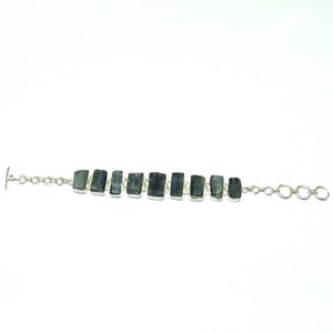 Increíbles Pulseras Unisex de Plata de Ley 925 con Cianita Azul de Corte Ovalado, Estilo Bohemio Indio, para Bodas, Regalos y Fiestas - Product Image 3