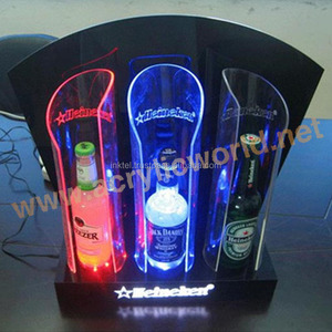 Estante de vino acrílico LED personalizado/soporte de vino LED al por mayor/estante de exhibición de vino - Product Image 1
