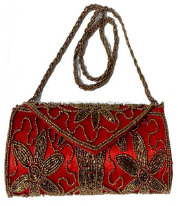 กระเป๋าคลัทช์ทำงานประดับลูกปัดวินเทจ - Product Image 5