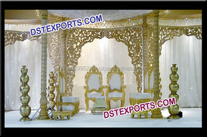 ชุดเวทีแต่งงานอินเดียแผงไฟเบอร์ฉากหลังตกแต่งเวทีแต่งงานแผงดอกไม้สวยงามสำหรับงานแต่งงานขายส่งออสเตรเลีย - Product Image 2