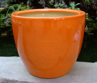 DAIPHONGLAN CERA-54 Ensemble de pots de fleurs ronds en plastique verni, durables et modernes, marron, design minimaliste, pour plantes d'intérieur, usage domestique