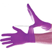 Gants d'examen jetables en caoutchouc sans poudre, couleur personnalisée OEM, pour laboratoire, emballage sûr, consommables médicaux