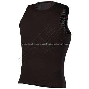 Black Sleeveless Summer Cycling <b>Base</b> <b>Layer</b> Customized Sportswear Custom Name || Number & Design Automated Cutting - Product Image 1