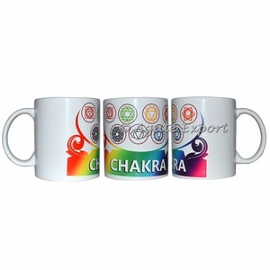 Cristaux naturels en gros de haute qualité, agate à sept chakras imprimée sur tasse pour la guérison - Product Image 2