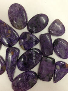 พลอยคาโบชองชาร์โรต์ธรรมชาติทรงผสมรูปทรงและขนาดทรงหลวมประดับด้วยคริสตัลอัญมณีสำหรับเครื่องประดับจี้อัญมณี - Product Image 2