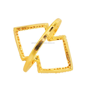 Anillo de oro amarillo de 18 quilates con diamantes naturales, joyería fina - Product Image 2
