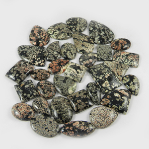 Obsidian ดอกไม้ไฟ,อัญมณีทรงหลวม Cabochon แบบ Cabochon ฟรีฟอร์ม100 Gms จำนวน31ชิ้น - Product Image 1