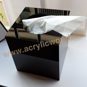 Boîte à mouchoirs clair acrylique moderne salle de bain distributeur de mouchoirs en papier couvercle de boîte porte-serviettes rectangulaire décoratif fabriqué en Chine shenzhen boîte à mouchoirs en acrylique/porte-serviettes - Product Image 3
