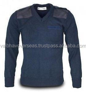 Jersey de lana de punto con cuello en V de invierno con mangas completas con estampado 3D - Product Image 2