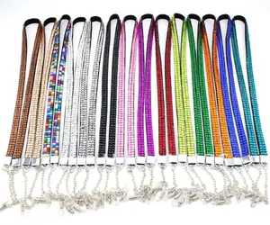 Heiße Verkäufe Buntes Glitzer-Bling-Strass-Lanyard Diamante Crystal Neck Strap