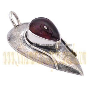 Elegant Vintage Design 925 Sterling Silver <b>Garnet</b> Gemstone <b>Pendant</b> Women's Fashion Fine Jewelry <b>Pendants</b> with Charms Necklace - Product Image 2