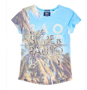 Camiseta de Mujer de Alta Calidad, Transpirable, 100% Algodón, Diseño Personalizado, Estampado, Sexy, Informal, Tejida, con Logotipo, Servicio OEM, Tallas Grandes - Product Image 5