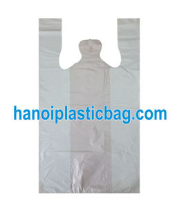 ถุงพลาสติก HDPE ย่อยสลายได้สำหรับบรรจุอาหาร แบบเสื้อยืด มีหูหิ้วสำหรับช้อปปิ้ง ปรับแต่งได้ - Product Image 3