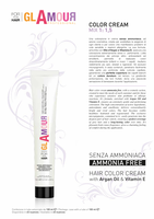 GLAMOUR PROFESSIONAL Crema de Coloración Capilar de Primera Calidad Sin Amoníaco 100 ml Para Todo Tipo de Cabello Tonos Naturales Permanentes Aceite de Argán