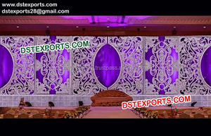 Diseño Moderno de Paneles Autoportantes con Diseño de Paisley para Decoración de Bodas, Accesorios de Paisley para Bodas, Paneles de Flores para Escenario de Bodas, Australia - Product Image 6