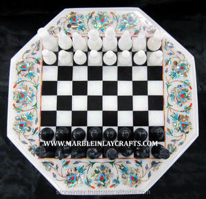 <b>Marble</b> Chess <b>Table</b> <b>Top</b> - Product Image 1