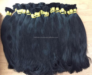 ขายส่งธรรมชาติตรงสีดำคู่วาดเรมี่หนังกำพร้าชิดวัตถุดิบเวอร์จินเวียดนามมนุษย์ผมส่วนขยาย - Product Image 1