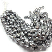 Perles baroques grises d'eau douce de forme irrégulière naturelle, pierres précieuses minérales 10-25 mm 5-20 g, modèle Mohit R Gems