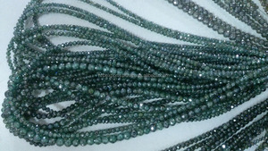 สร้อยคอโมอิสซาไนต์สีขาว ลูกปัดโมอิสซาไนต์สีเขียว เหลือง/น้ำตาล/ช็อกโกแลต - Product Image 4