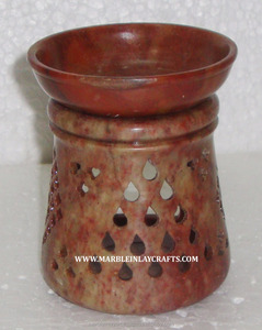 Soapstone Aroma <b>Oil</b> Lamp/Indian Natural Stone <b>Oil</b> <b>Burner</b> - Product Image 1