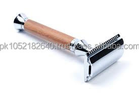 Mua bán nóng chuyên nghiệp chất lượng cao sử dụng cá nhân trên cửa hàng cắt tóc làm đẹp dao cạo an toàn với tay cầm bằng gỗ. - Product Image 2