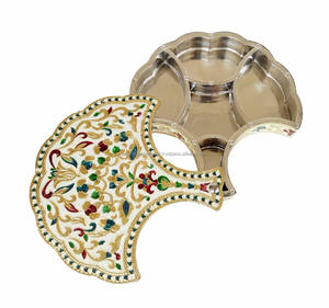 Boîte à chocolat décorative en forme d'arbre de noël, boîte à fruits secs Meenakari faite à la main, contenant alimentaire de bonne qualité - Product Image 3