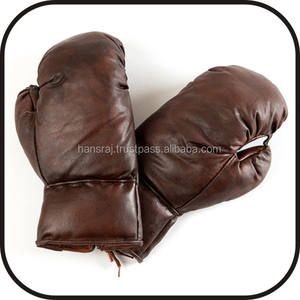 Gants de boxe en cuir véritable, utilisation en extérieur, protection UV, fermeture à scratch, unisexe - Product Image 4