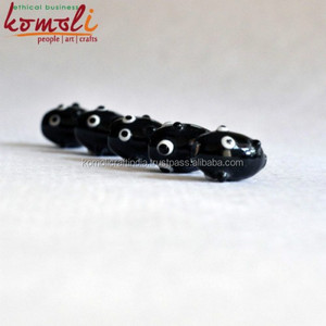램프 작업 블랙 수제 저렴한 무라노 유리 구슬 문자 디자인 - Product Image 3