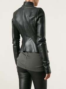 Chaqueta de cuero genuino de moda con diseño de ropa elegante para mujer 2016 Valeriano Romano VR956656 - Product Image 3