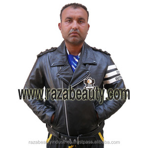 Genuine <b>Leather</b> <b>Men's</b> Brando <b>Jackets</b>-Eco-Friendly Thick Streetwear - Product Image 1
