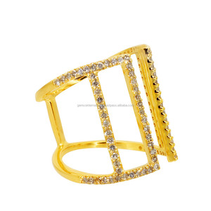 Or Diamant Fin Fait À La Main Bijoux 18k Solide Or Jaune Naturel Pave Diamant Brillant Anneau fabricant De Bijoux - Product Image 3