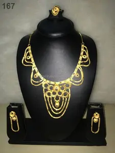 批发非洲首饰镀18k金，非洲珠首饰套装