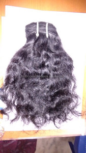 Pelo crudo. Cabellos humanos indios suaves y lisos. Tejido de pelo ondulado indio sin procesar más vendido - Product Image 5