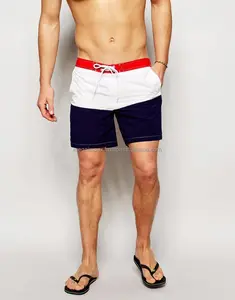 Pantalones cortos con diseño de Panel corto para niños, Shorts de baño elegantes de alta calidad para uso en la playa, precio barato, cómodos